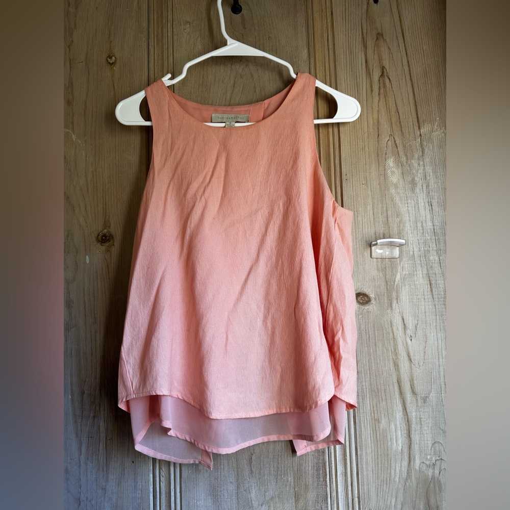 Dance & Marvel Blush Pink Layered Split-Back Tank | Size Small